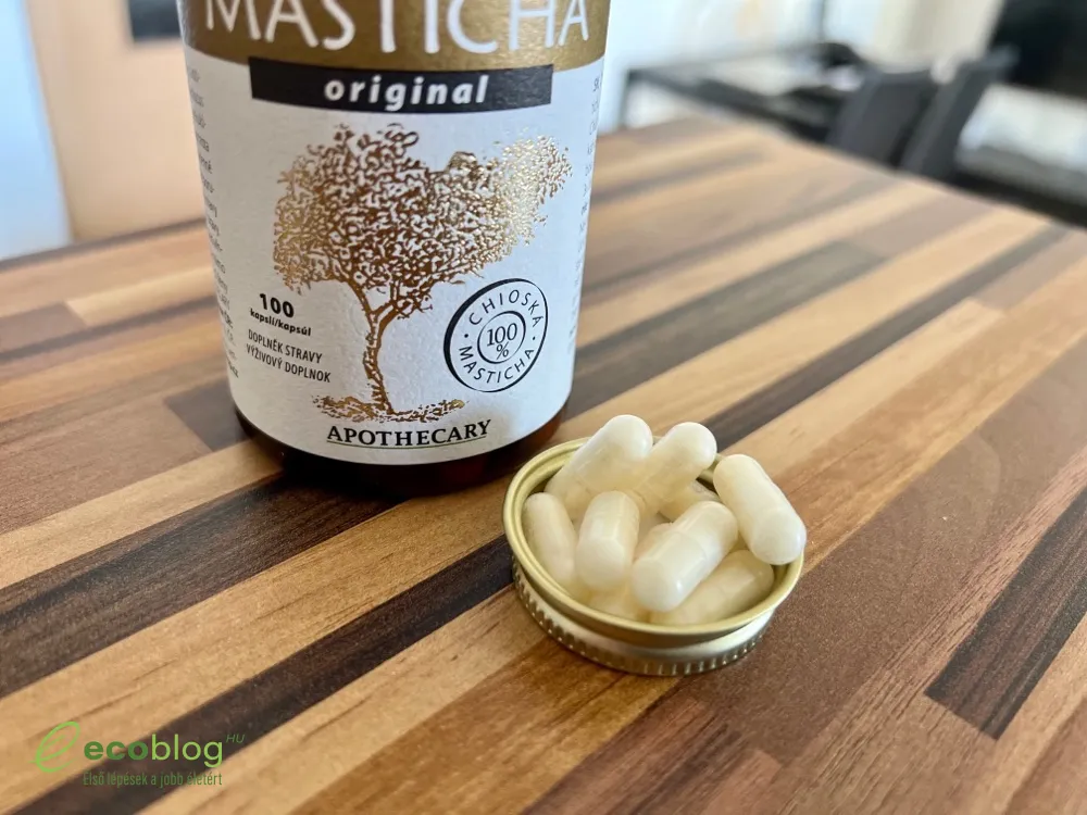 A masticha kapszula könnyen lenyelhető, pontos adagolással