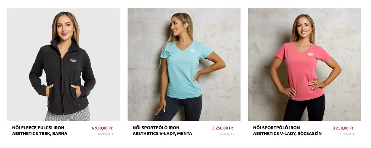 Iron Aesthetics női kollekció és sportmelltartók kínálata