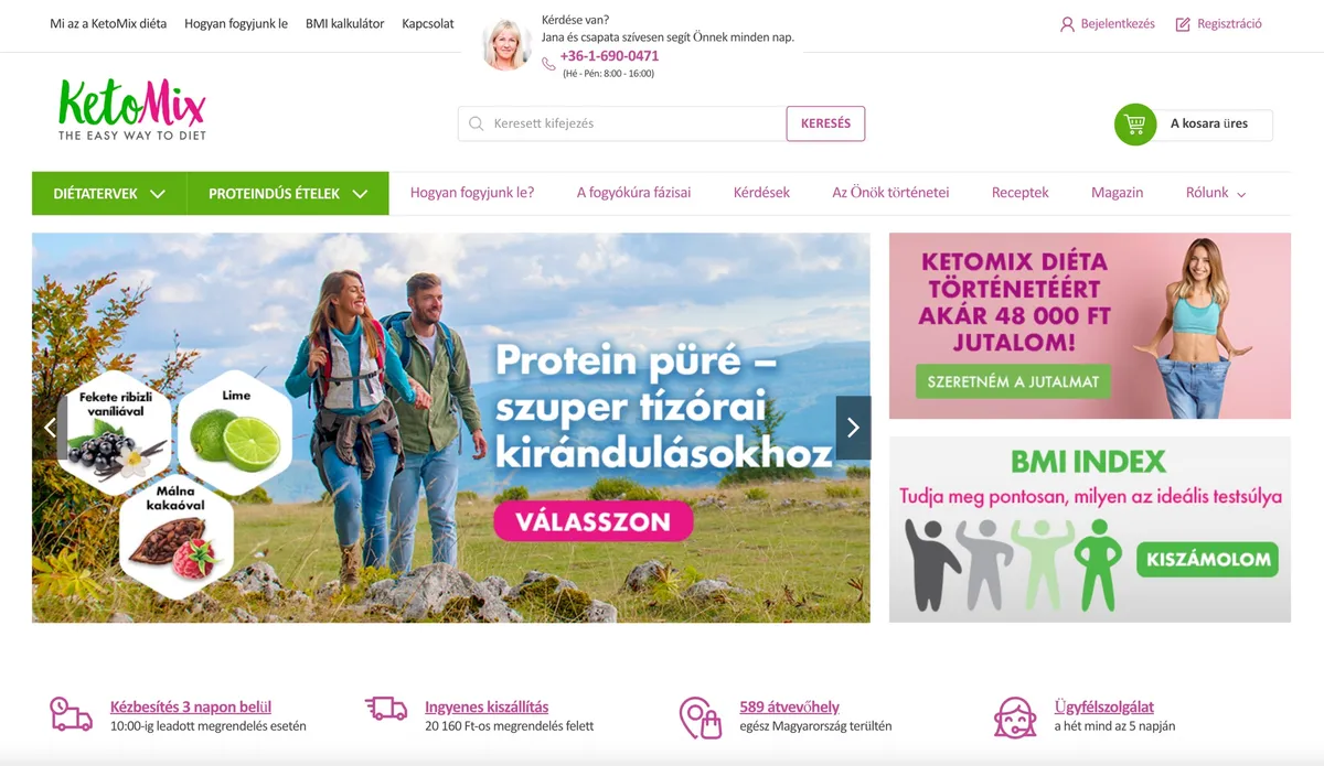 A KetoMix logója és az új termékek bemutatása